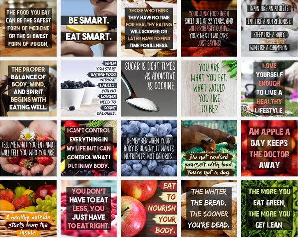 100 Healthy Eating Social Posters